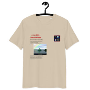 T-Shirt Scientific Discoveries Theme. Unisex organic cotton